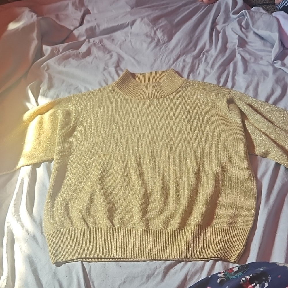 Milano Gold Knitted Crew Neck Sweater